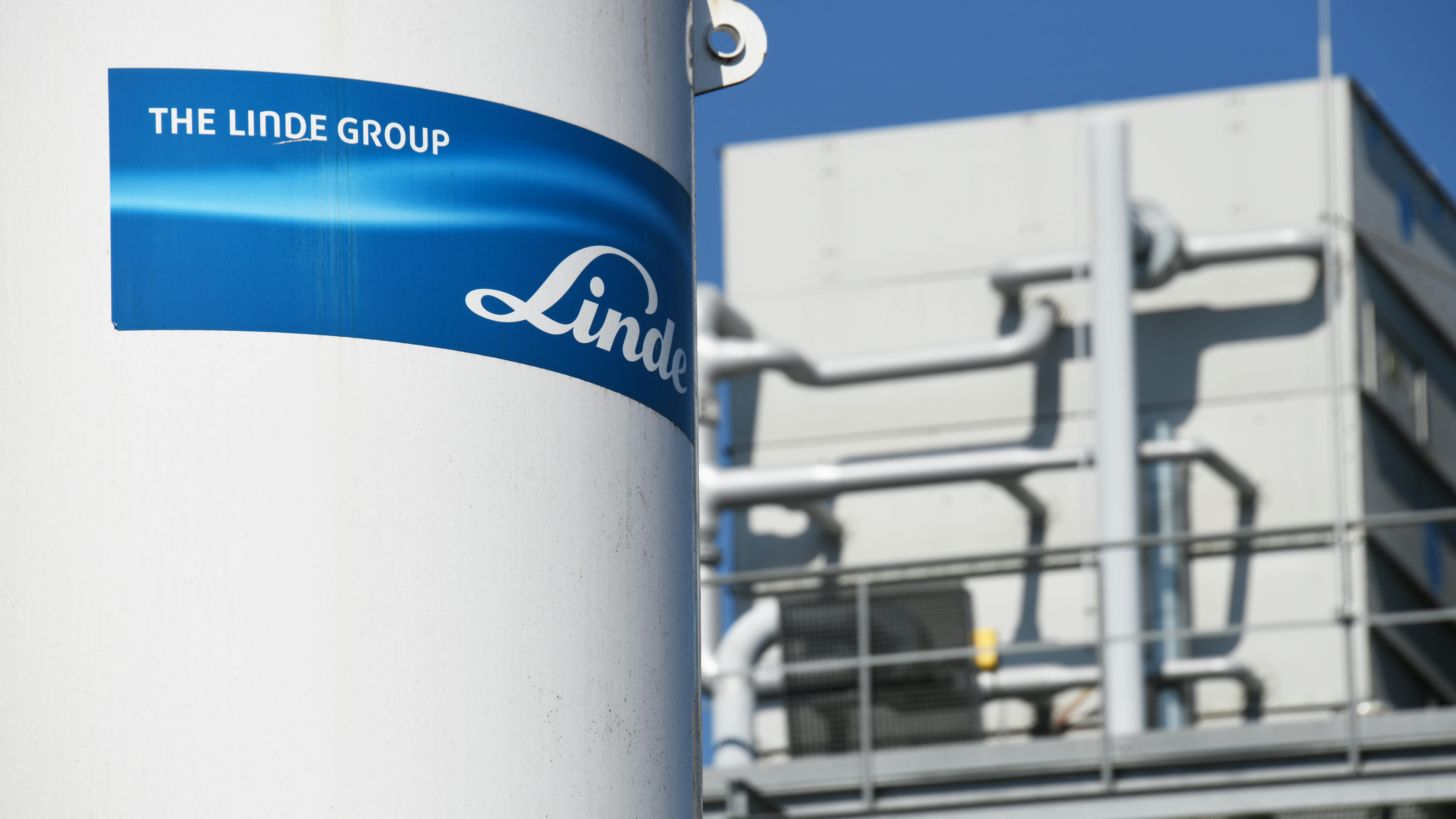 Linde logo on side of chemical tank