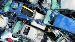 Aerial view of pile of end-of-life vehicles. Source: GIC Automotive Plastics Circularity Report Aerial view of pile of end-of-life vehicles. Source: GIC Automotive Plastics Circularity Report