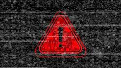 Cyberattack warning, big red exclamation point Cyberattack warning, big red exclamation point
