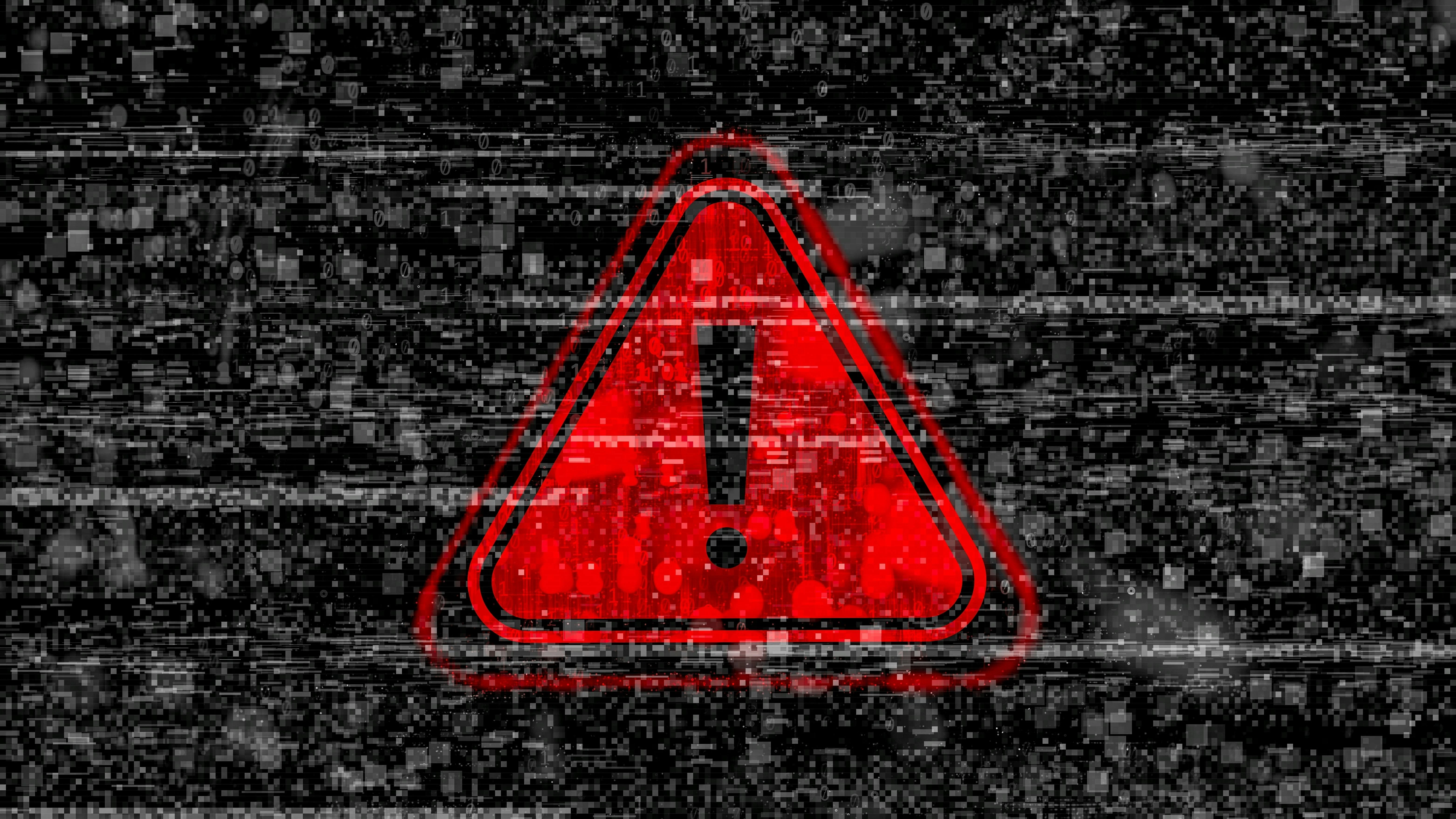 Cyberattack warning, big red exclamation point