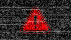 Cyberattack warning, big red exclamation point