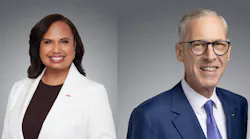 Dow CEO Jim Fitterling (right) will step down and COO Karen Carter (left) will assume CEO role July 1, 2026