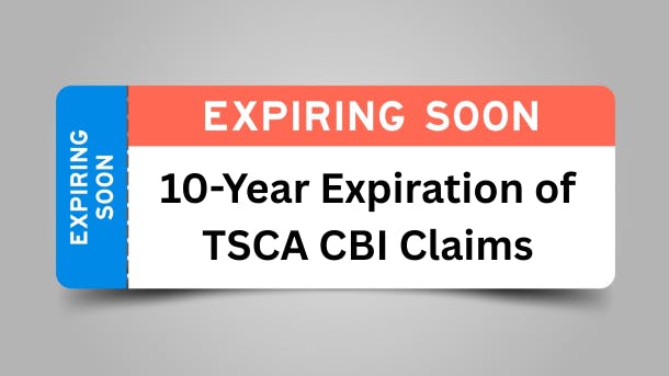 Label showing TSCA CBI claims expiring