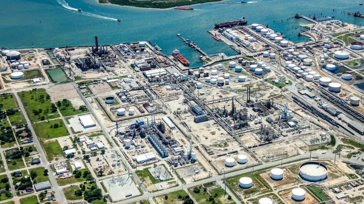 aerial view of Ineos' Texas City, Texas site