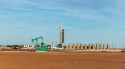 Oil exploration in field at Permian Basin
