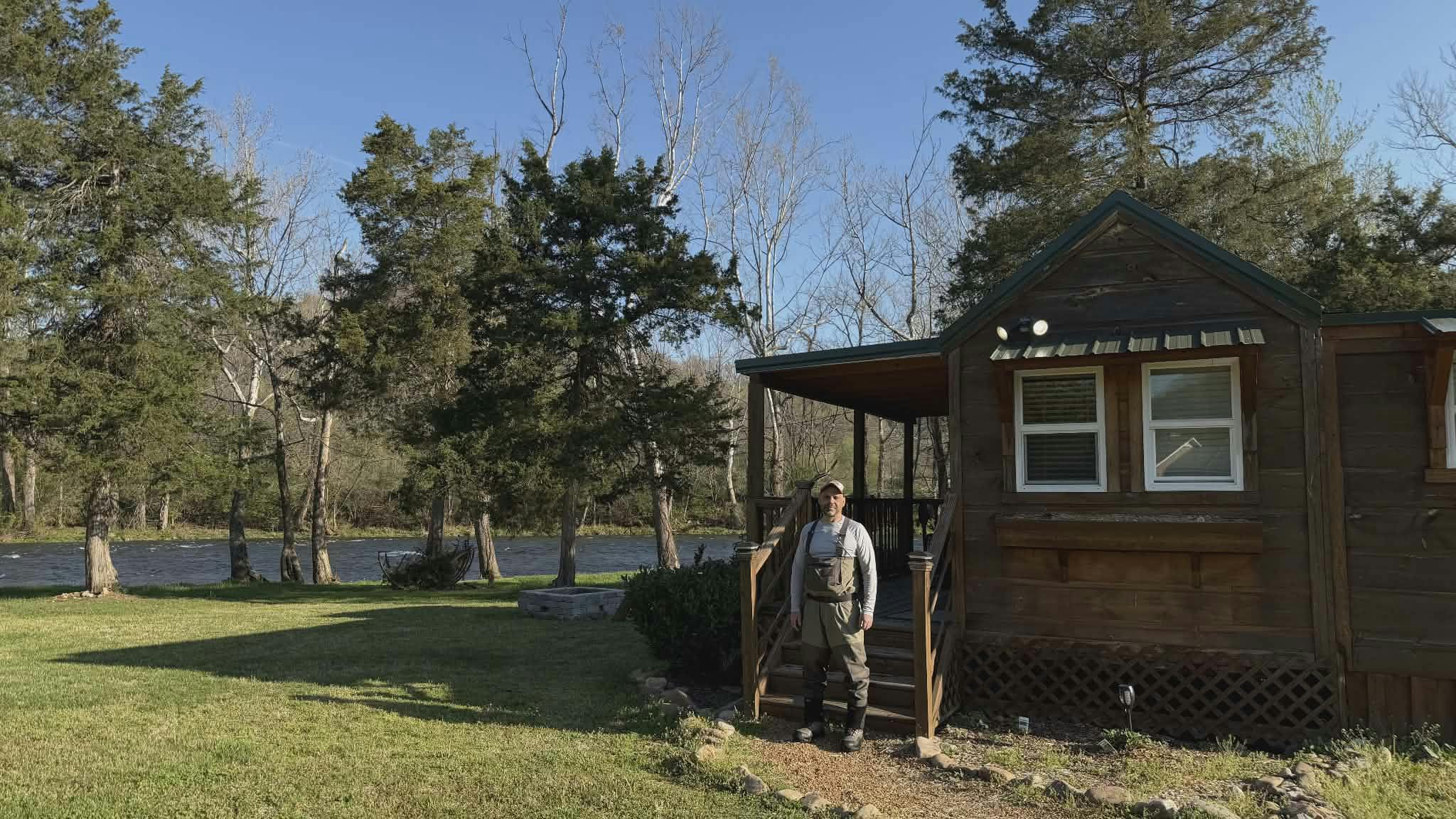Executive Editor Jonathan Katz at a cabin on the Watauga River in Tennessee
