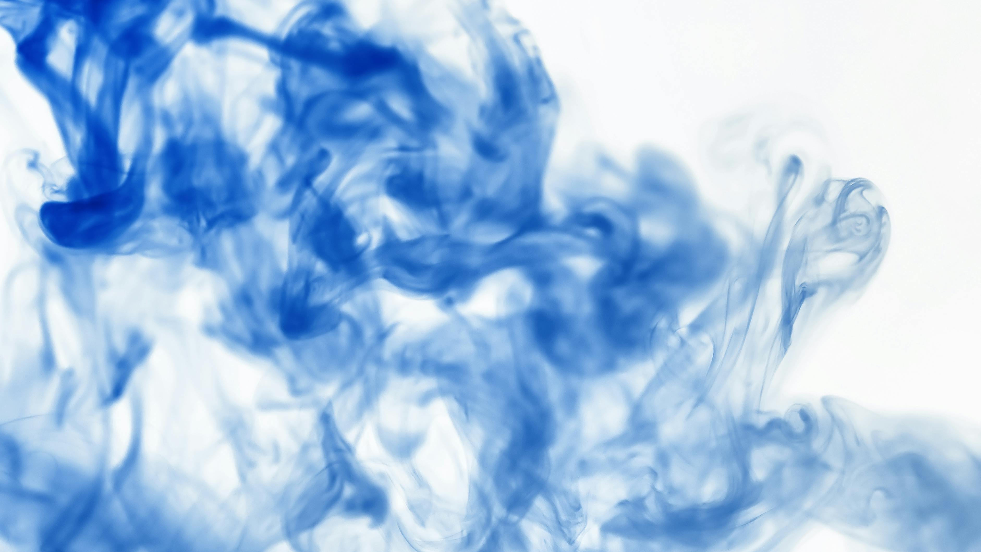 The dissolution of dye in water. Water pollution.