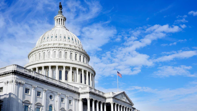 United States Capitol Building in Washington DC public building