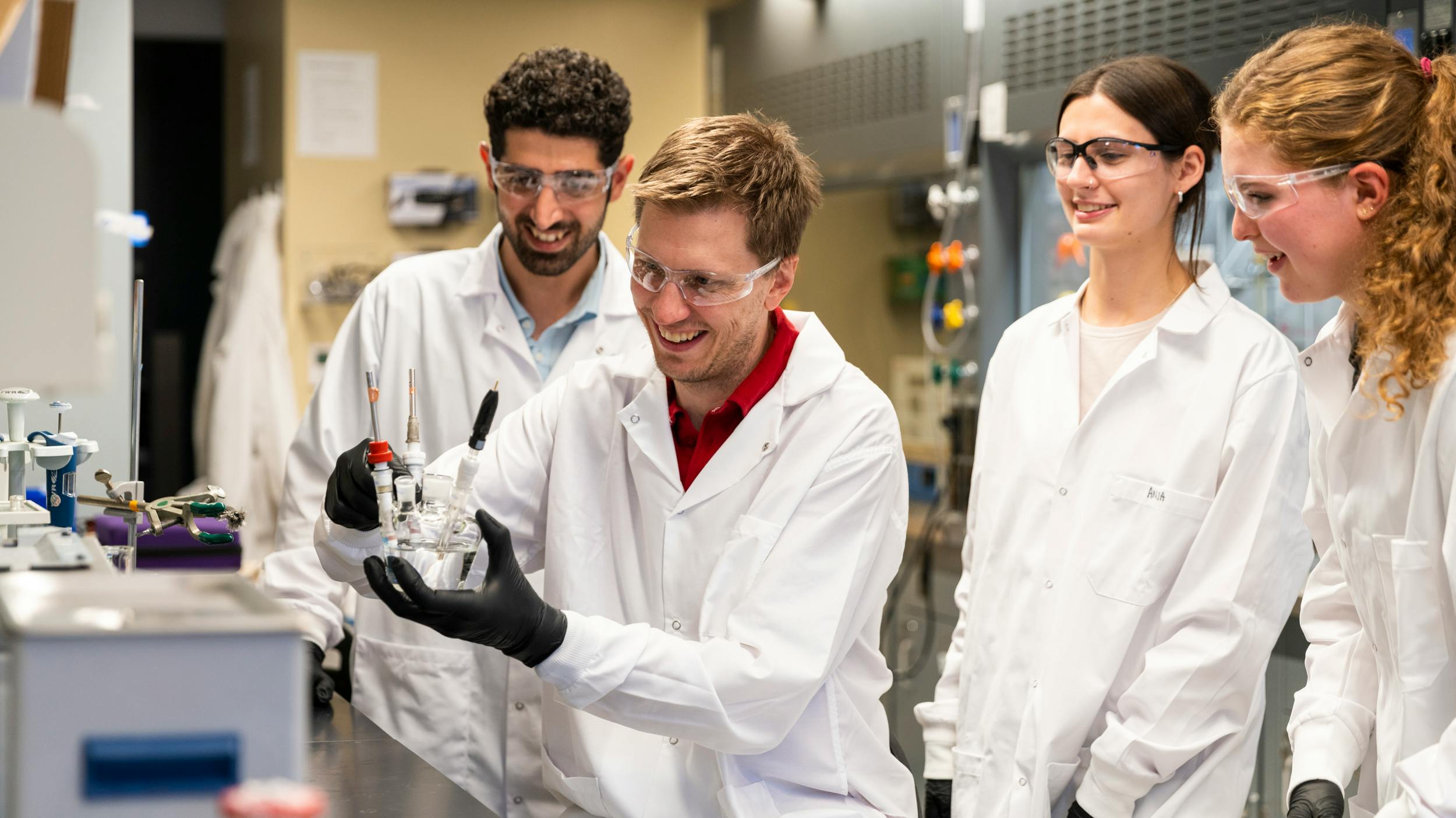 McMaster University researchers with lead researcher Navid Noor at far left