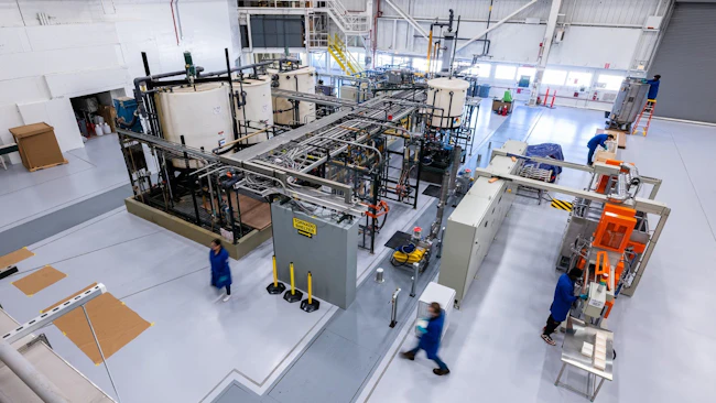 Pilot-scale manufacturing equipment at Argonne&rsquo;s Materials Engineering Research Facility. (Image by Argonne National Laboratory.)