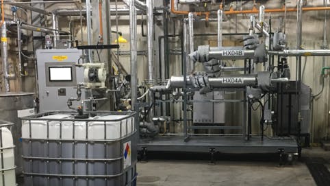 University of Pittsburgh and Lubrizol's large-batch to continuous production, housed in a compact, shipping-container-sized module
