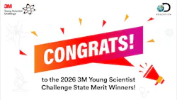 3M and Discover Education banner to congratulate 2026 3M Young Scientist Challenge State Merit Winners