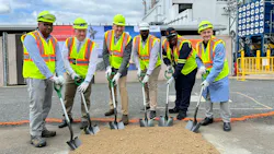 Pictured (left to right): Michael Mohammed (Syensqo), Bill Martin, Mayor of Havre de Grace, Marc Doyle (Syensqo), Marc Cottman (Syensqo), Robert Gray (Syensqo), and Max Miller (Syensqo).