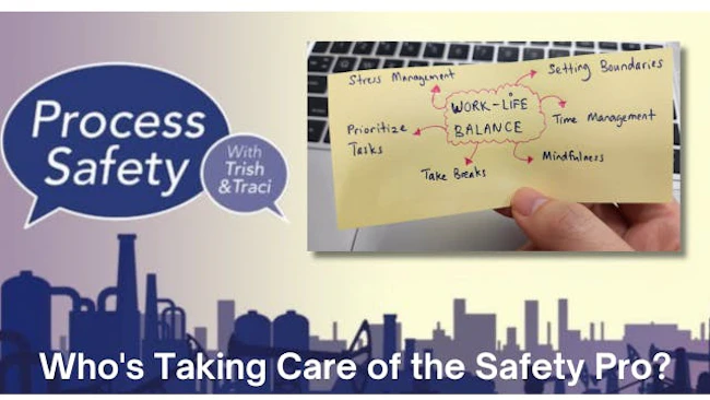 Podcast cover on work-life balance for chemical processing safety pros