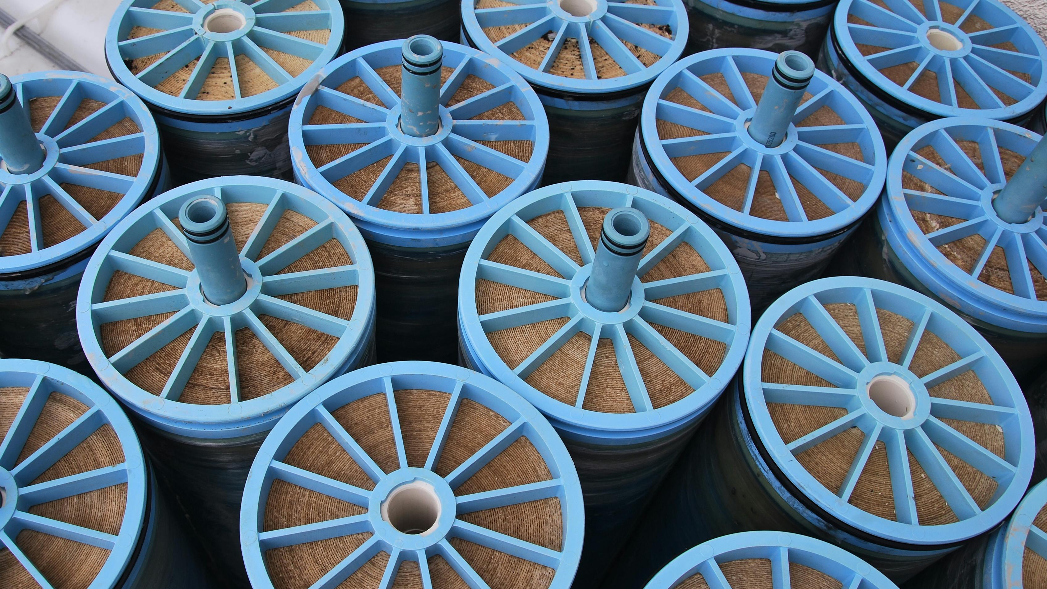 Close up of reverse osmosis membranes