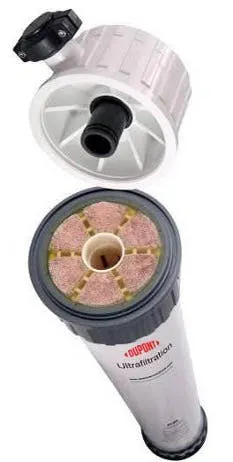 Fibers packed into a UF pressure vessel.