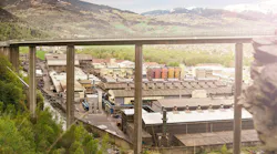 View from mountain looking down at SGL site in Chedde, France that produces graphite billets