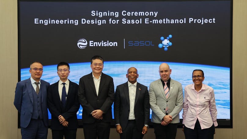 Envision Energy and Sasol Signing ceremony for Engineering Design for Sasol E-methanol project