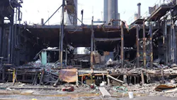 CSB photo of Clairton Coke Works explosion damage