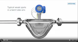 Video of Straight tube vs. Bent tube Coriolis meters in Slurries