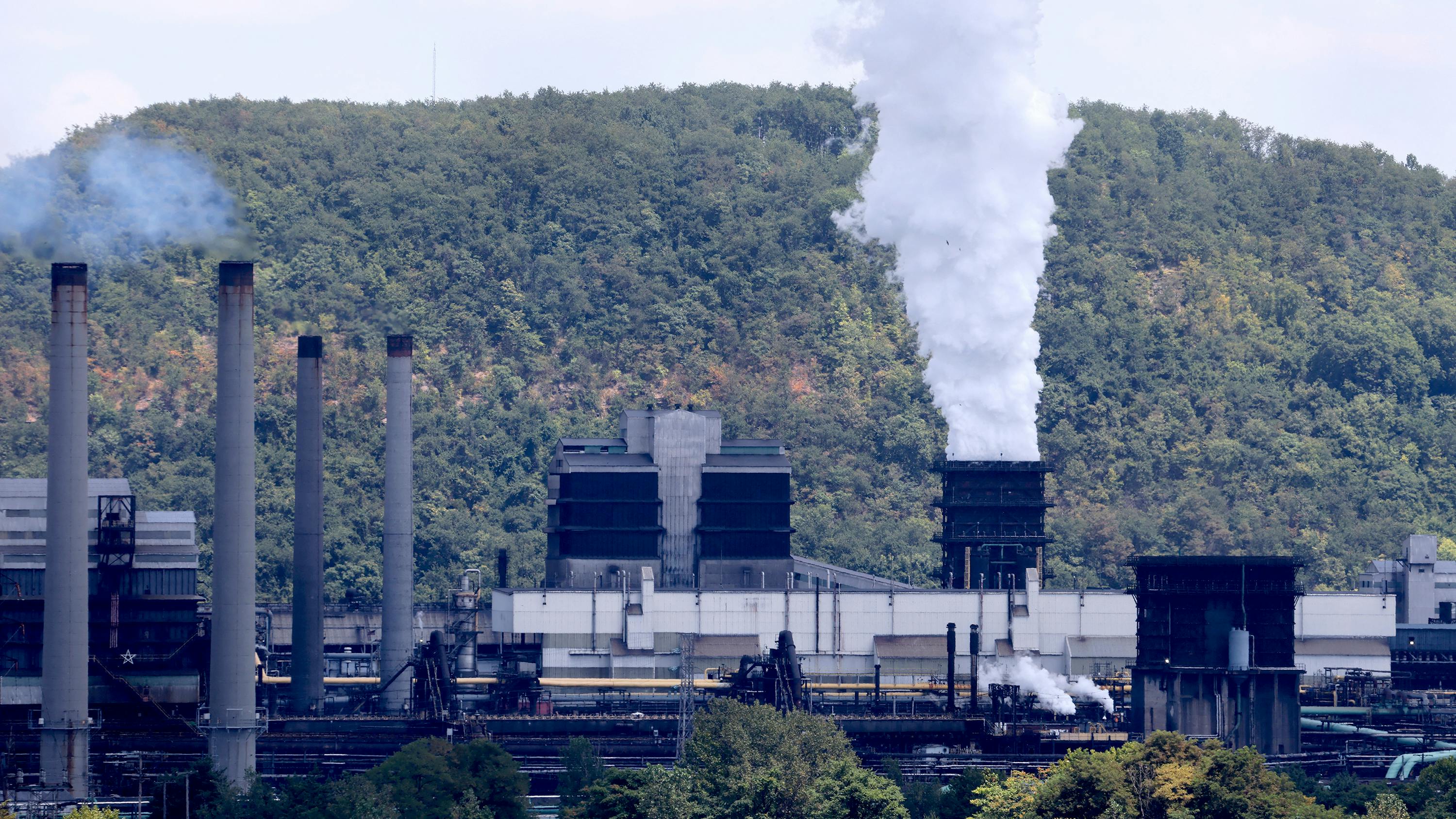 US Steel's Clairton Coke Works is seen following an explosion at the plant in Clairton, Pennsylvania, on Aug.11, 2025. An explosion at the steel plant left dozens wounded and others missing, officials said on August 11. (Rebecca Droke/AFP/Getty Images/TNS)