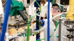 A student works in the Eastman Chemical Lab on the campus of University of Tennessee, Knoxville.