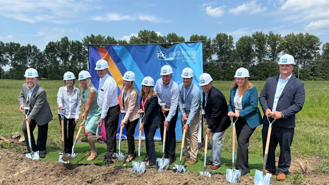 PPG Industries executives at groundbreaking ceremony for Delware, Ohio plant expansion