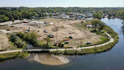 Aerial view of Superfund PFAS cleanup site