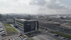 Aerial view of Ineos Inovyn at Runcorn, U.K.