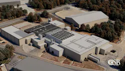 Screenshot of 3D aerial animation of FFG manufacturing facility