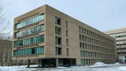 Cambridge MA USA - Jan 21 2019 - MIT Campus in winter, building 18 for dept of chemistry