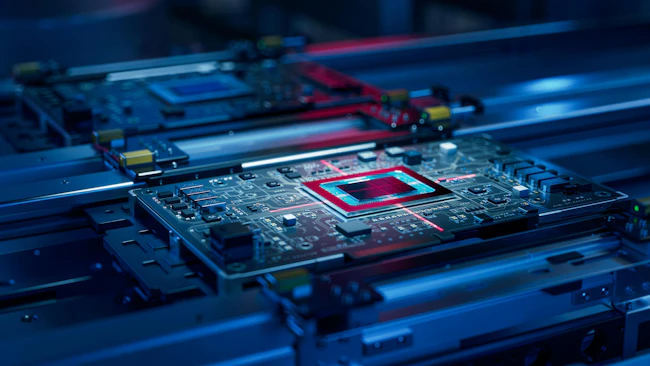 C;lose up of semiconductor chips
