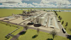 3D rendering of Technip Energies SkyNRG plant in the Netherlands