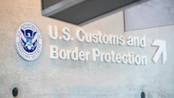 U.S. Customs and Border Protection sign on building