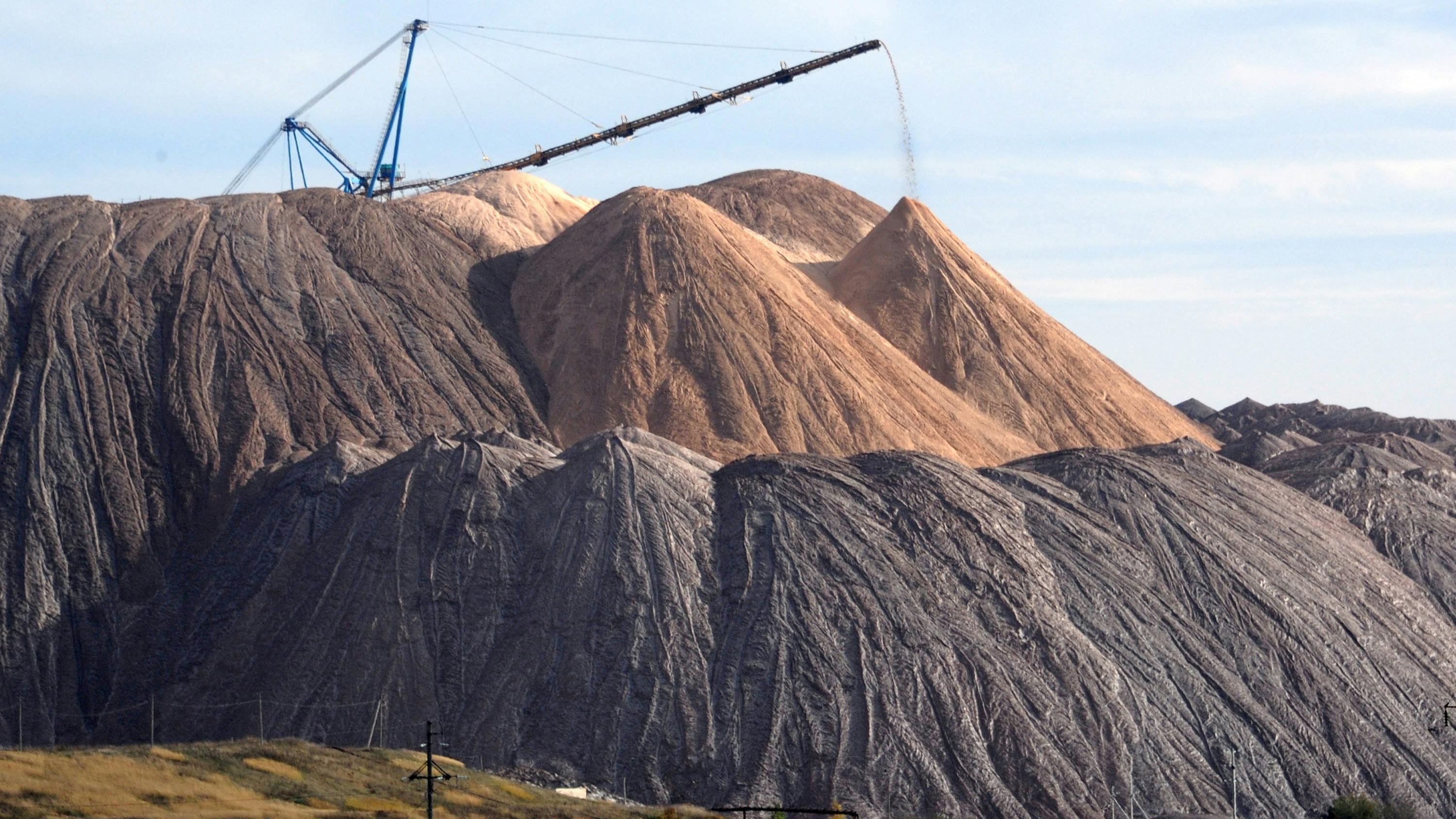 A picture taken on Oct. 6, 2013, shows a general view of Belaruskali potash mines near the Belarus town of Soligorsk, some 130 kilometers south of the capital Minsk. (Viktor Drachev/AFP/Getty Images/TNS)