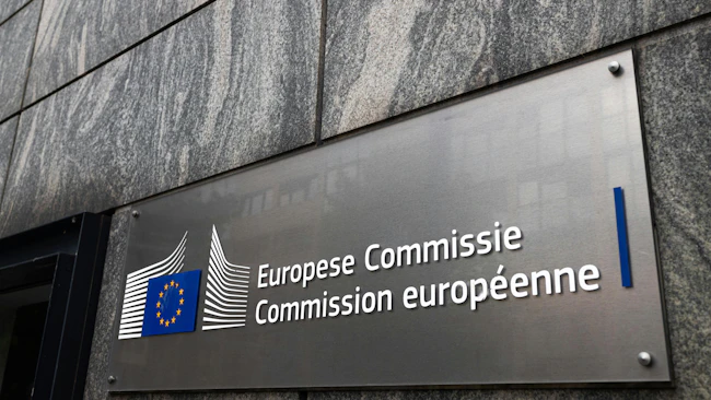 the European Commission building sign
