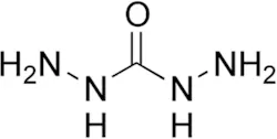Molecular structure of carbohydrazide.