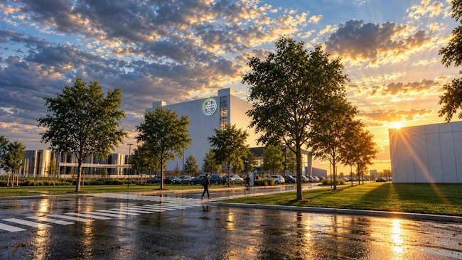 Illustration of New Albany International Business Park's new Bayer plant