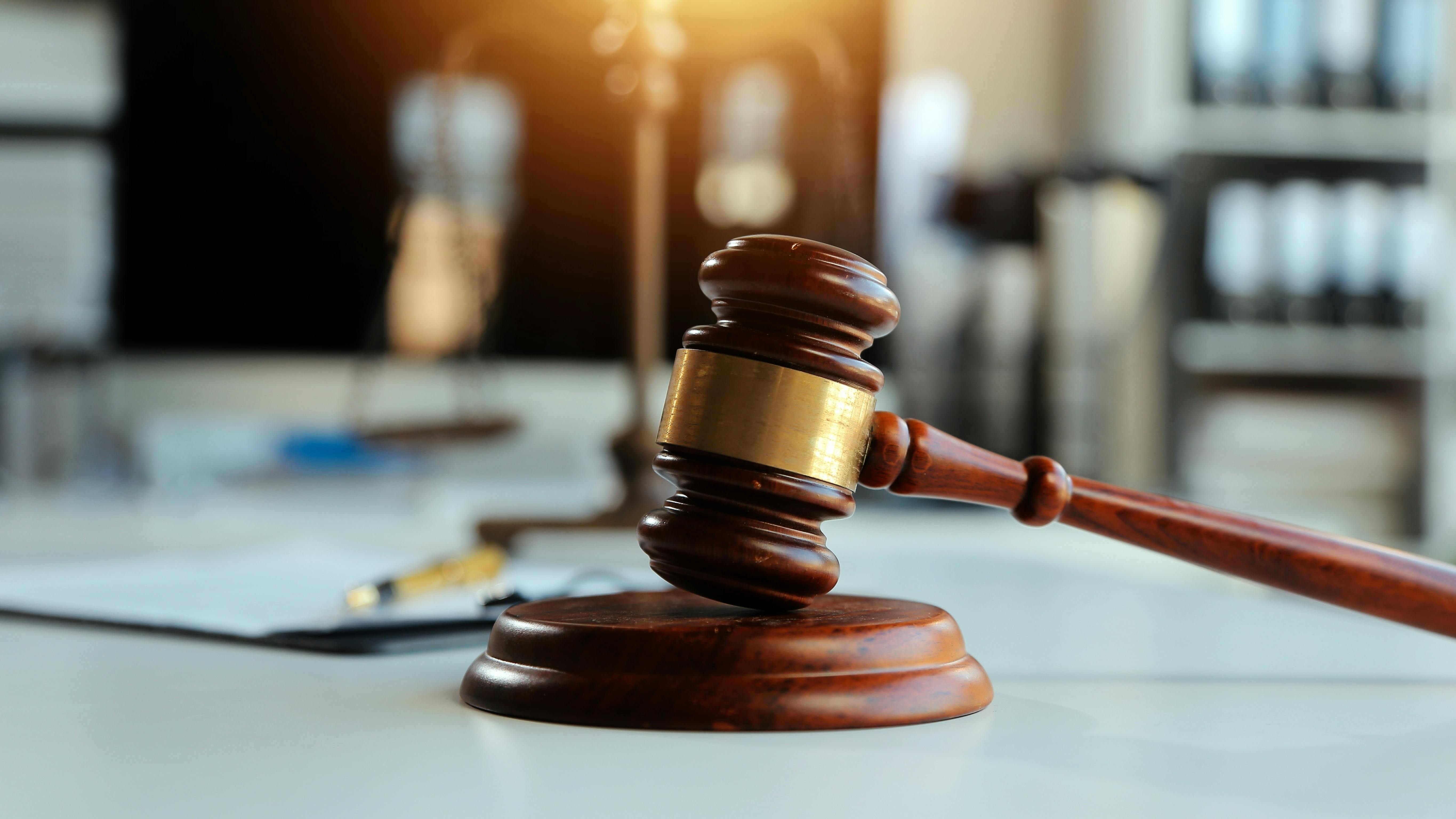 Close up image of judge's gavel