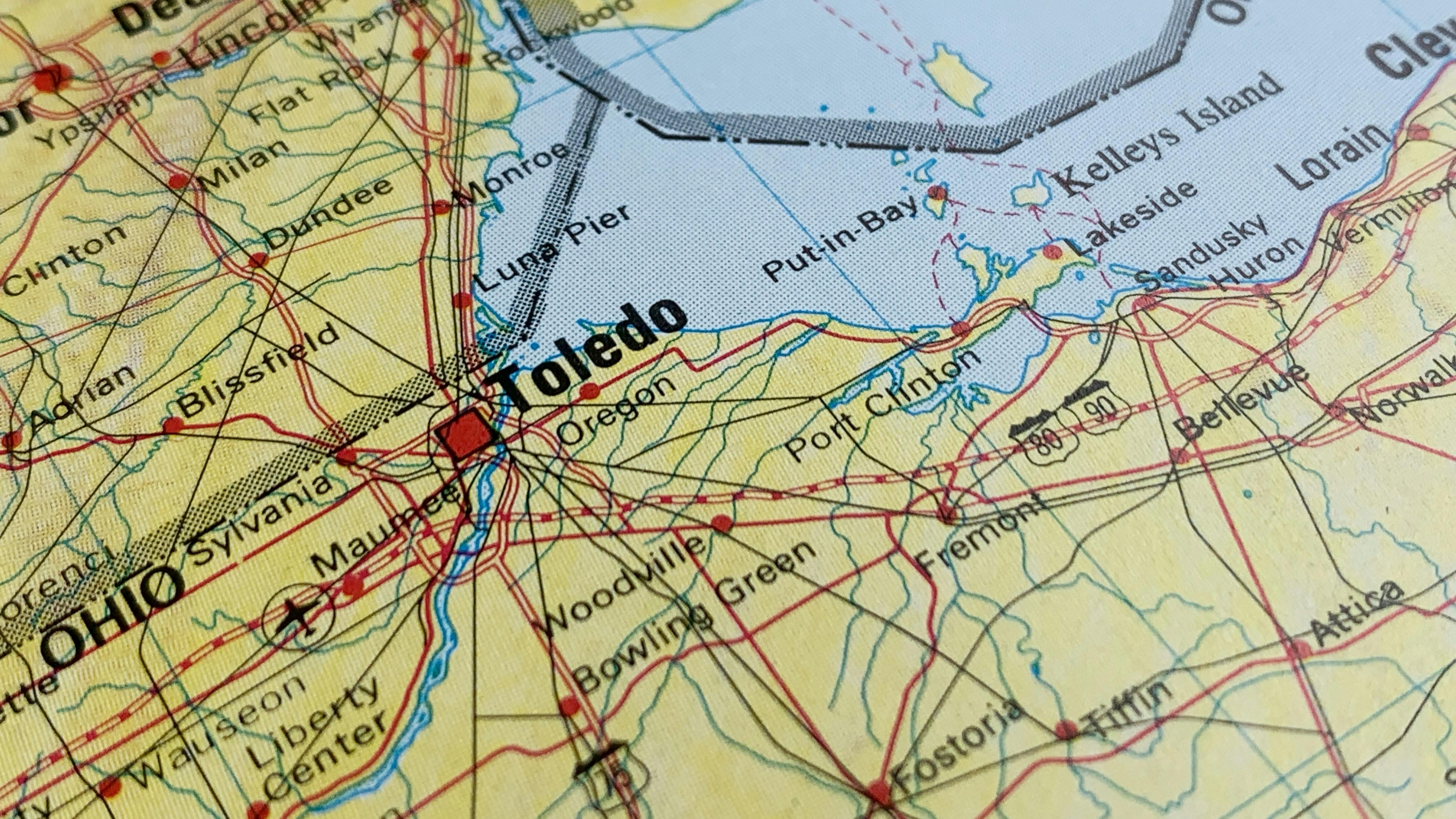 Toledo, Ohio on map