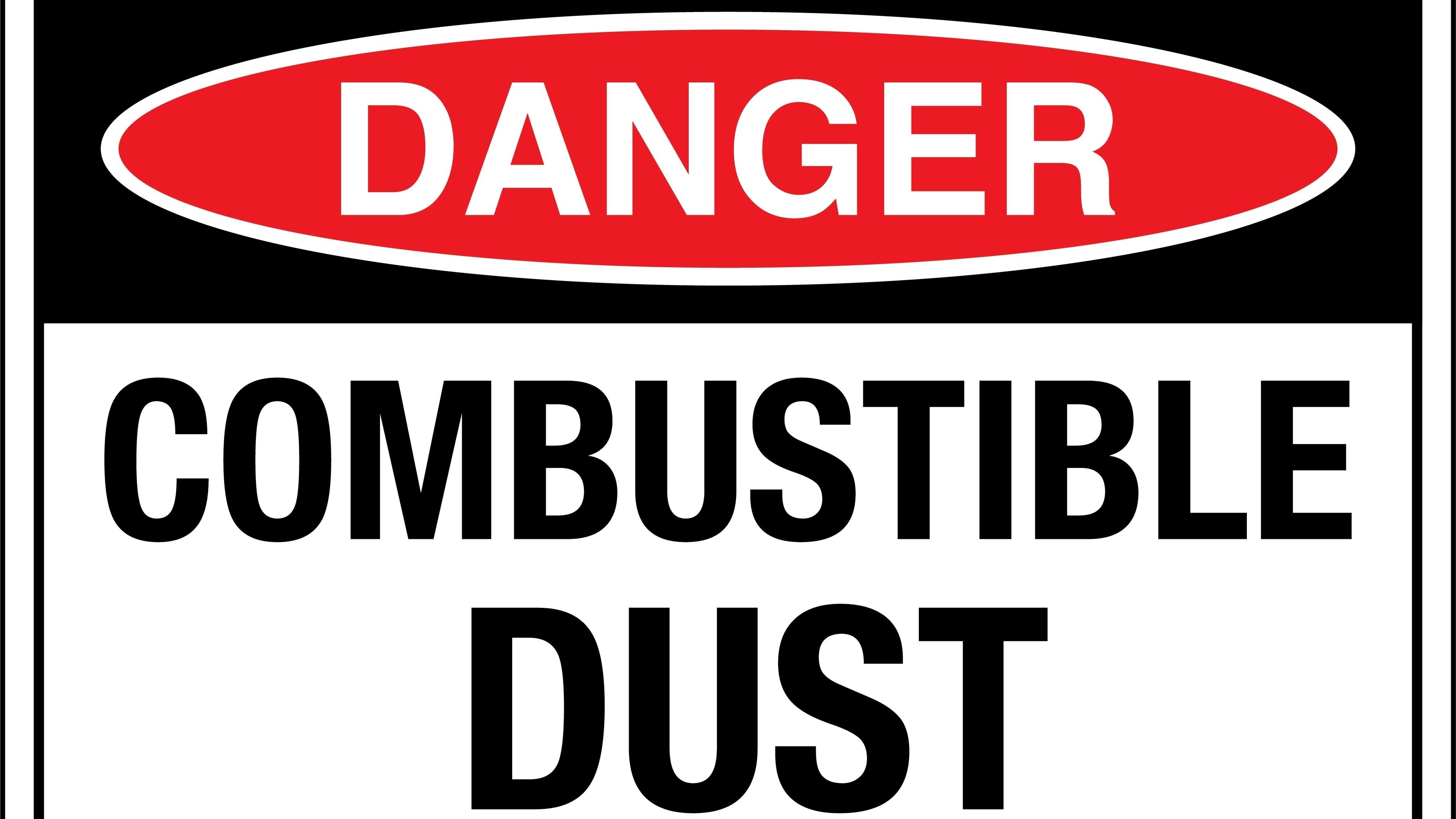 Combustible Dust danger sign