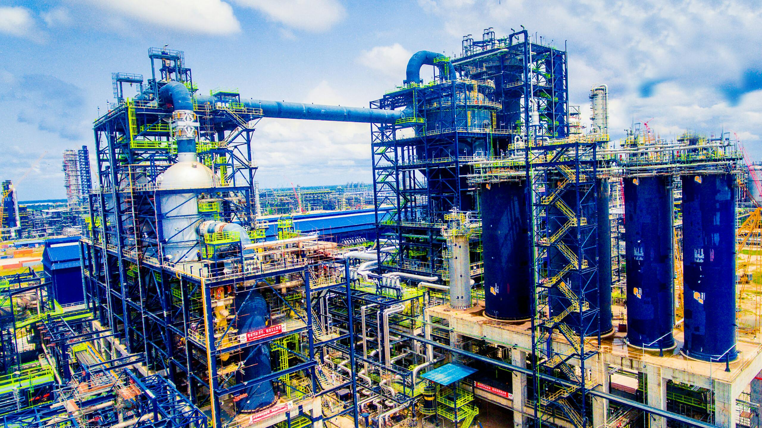 Aerial view of Dangote refinery in South Africa